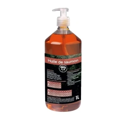 Immagine di NUTRIVET Alimenti complementari Cani &amp; Gatti Olio di Salmone Ricco Omega 3 e 6 Flacone Pompa 1L