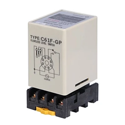 Immagine di AC220V 50/60HZ Floatless Liquido Interruttore di Livello Acqua Relè Controllo del con Base Presa C61F GP