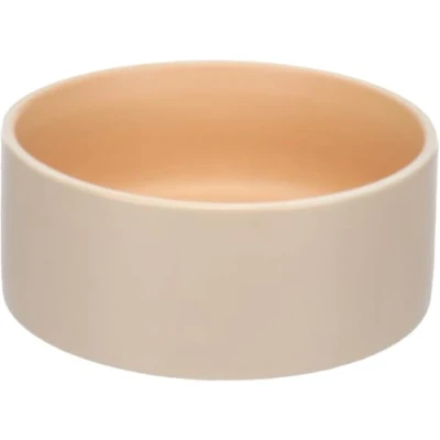 Immagine di Flamingo Ciotola per Cibo e Acqua Anca Rotonda Beige/Arancione 800 ml, Lusso in Ceramica di Alta Qualità, Robusta Durevole, Design Elegante