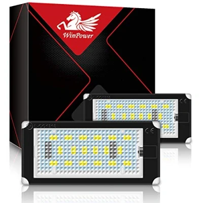 Immagine di WinPower LED Luci targa per auto Lampada 3582 SMD con CanBus nessun errore 6000K Xeno Bianco freddo 1998 2003 3 Series E46 2D (2 porte)/M3, 2 Pezzi