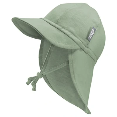 Immagine di JAN &amp; JUL Cappello da sole per neonati e bambini con corde, Colore: verde ginepro., 6 24 mesi