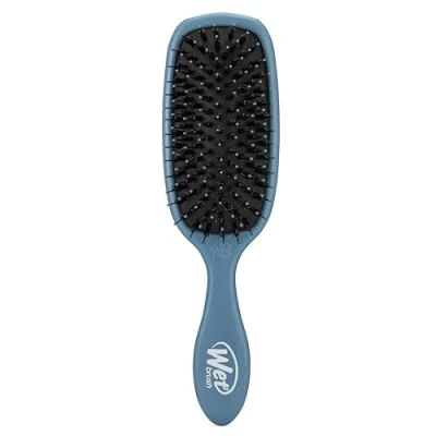 Immagine di WetBrush Shine Enhancer Brush with Soft Intelliflex and Natural Boar Bristles to Help Distribute Hairs Oils without Breaking Hair, Elemental Blue