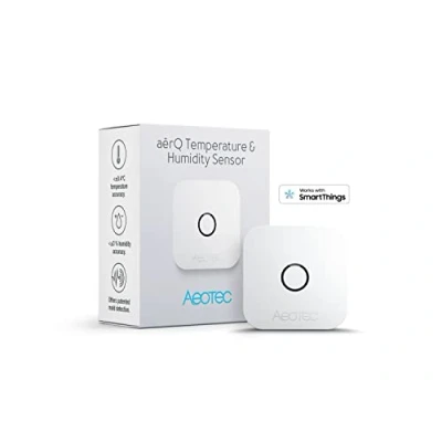 Immagine di AEOTEC Sensore di temperatura e umidità, Z Wave, SmartThings, Bianco