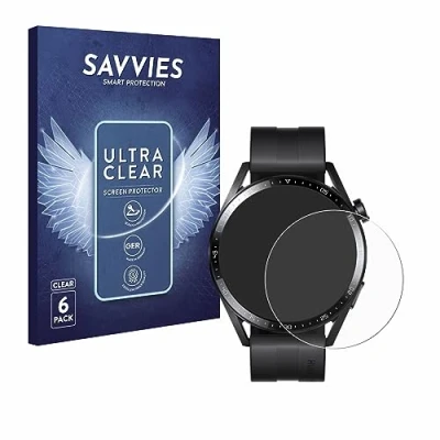 Immagine di savvies (6 Pezzi Pellicola Protettiva per Huawei Watch GT 3 (46 mm) Protezione Schermo Trasparente