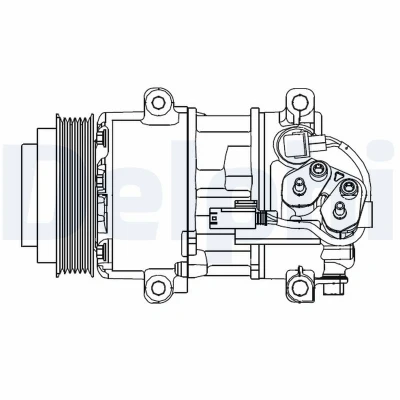 Immagine di DELPHI CS20499 compressore Aria Condizionata 6ZSE16 PAG 46 con olio MERCEDES BENZ: Classe A, B