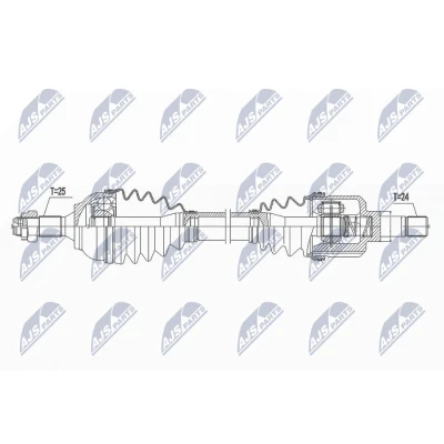 Immagine di NTY NPW CT 109 Albero motore / Semiasse Assale anteriore Sx 655 86