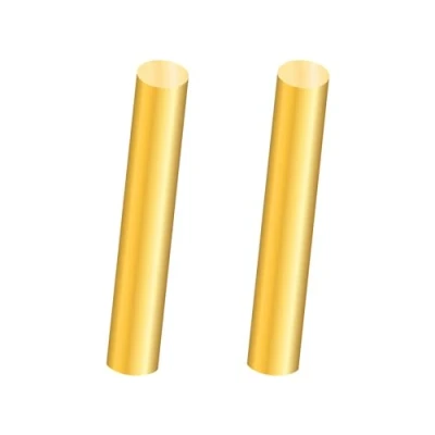 Immagine di iMeistek Asta in ottone, diametro 10 mm, lunghezza 100 ottone massiccio, per tornio bar, modelli RC fai da te (2 pezzi)