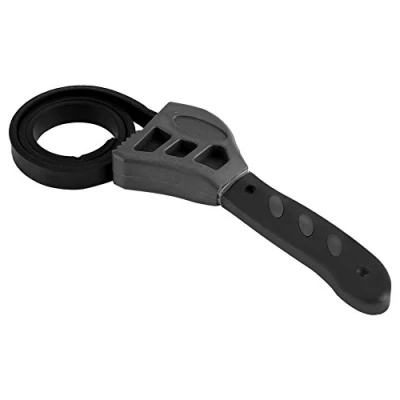 Immagine di 500mm Chiave Filtro, Regolabile Rubber Strap Wrench Jar coperchi Stringere Allentare Plumbing Tool Strumento di rimozione Universal Oil Spanner
