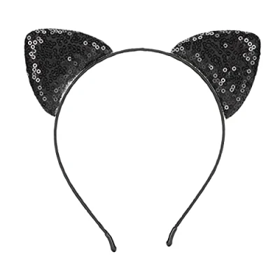 Immagine di Fasce con Paillettes Orecchie di Gatto, per Glitter Cerchi in Metallo Capelli Donne Ragazze Vita Quotidiana e Articoli Feste(04)