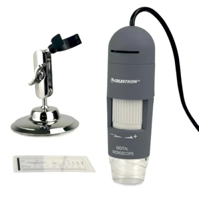 Immagine di Celestron Deluxe Capture Your Discoveries 44302 C Microscopio manuale digitale, Grigio