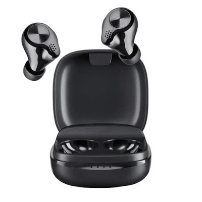 Immagine di Intenso Buds Micro Cuffie TWS True Wireless T200 con modalità gioco e fino a 25 ore di riproduzione (25 h, Senza fili), Cuffie, Nero