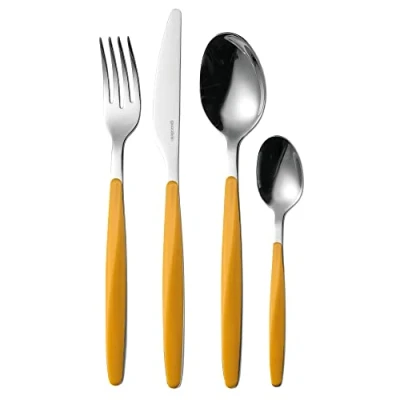 Immagine di Guzzini My Fusion Set 24 Posate, 16.8 x 7.5 25.5 cm, Giallo (Ochre)