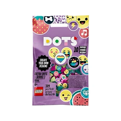Immagine di LEGO DOTS Accessori serie 1, Set di Elementi Decorativi DIY con 10 Sorprese, Kit Artistici per Bambini, 41908