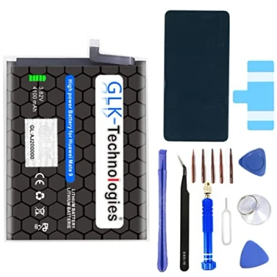 Immagine di batteria di ricambio ad alta potenza, compatibile con Huawei Mate 9, GLK Technologies, da 4100 mAh, incl. set attrezzi professionali NUE