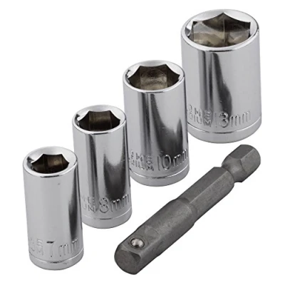 Immagine di Wolfcraft Kit inserti a bussola 1/4 (6.3 mm) 5 parti 2413000