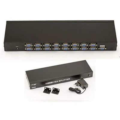 Immagine di KALEA INFORMATIQUE splitter video VGA di tipo che duplica in modo identico 1 sorgente ingresso a 16 uscite simultanee. Larghezza banda 350 MHz