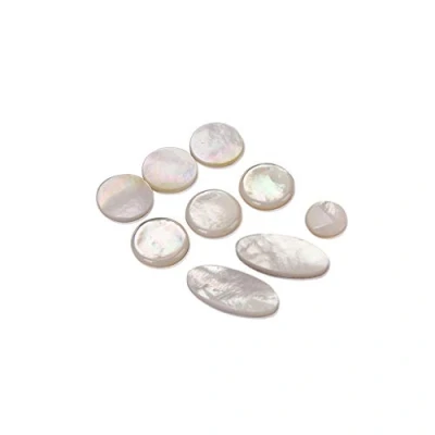 Immagine di Alnicov Alta Quanlity 9 Pz/Set Alto Tenore Sax Soprano Perle Tasti Chiave Intarsi Accessori, guscio bianco