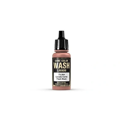 Immagine di Vallejo Game Color Wash Vernice Acrilica Trasparente ad Asciugatura Rapida, 17 ml, Beige (Flesh Wash)