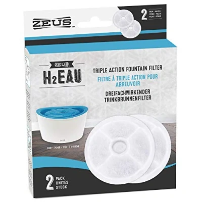 Immagine di ZEUS 91403 H2EAU Triple Action Filtro di ricambio per fontana, 2 pezzi