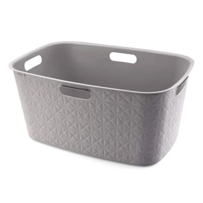 Immagine di CURVER Softex 45L Contenitore per biancheria da letto, design elegante, leggero e pratico, 70% riciclato, 59 x 39 27 cm, colore: tortora