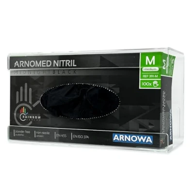 Immagine di ARNOMED porta guanti in lattice, 1 dispenser da parete per scatola, scatola nitrile, lattice e vinile, a acrilico trasparente 24,6 x 10,6 13,5cm