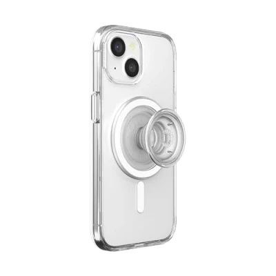 Immagine di PopSockets: PopCase PlantCore per MagSafe Custodia a Base Vegetale iPhone 15 con PopGrip compatibile Supporto e impugnatura telefono un Top Intercambiabile Clear