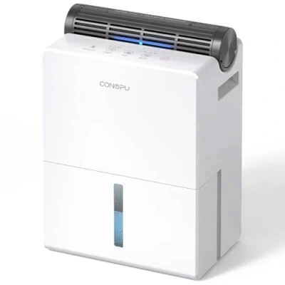Immagine di CONOPU Deumidificatore, Deumidificatore Casa 20 m², 2700ml, 2 Scatole di Deumidificazione Riutilizzabili, Modalità Sonno 30db, Sbrinamento Auto, Spegnimento Auto 24h
