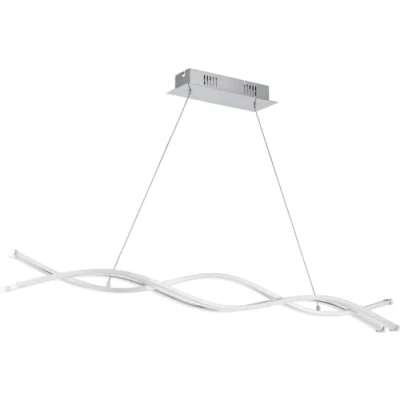 Immagine di Eglo Lampada a sospensione, Alluminio, integrato, cromato, bianco, 100 x 8 120 cm, led