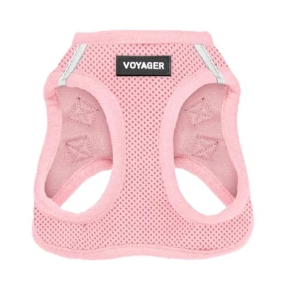 Immagine di Voyager Step in Air Pettorina per cani rete resistente alle intemperie, riflettente, non tira, di taglia piccola, media e gatti, sicura con chiusura velcro, fibbia, doppi anelli a D,