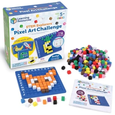 Immagine di Learning Resources ExplorersPixel Pixel Art Challeng Explorers, 402 Pezzi, dai 5 Anni, Giocattoli, Basi del Coding per Bambini, attività STEM la Classe, Multicolore, Medium, LER9463