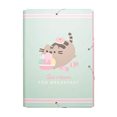 Immagine di Grupo Erik: Cartellina rigida Pusheen Foodie Cartella portadocumenti A4 espandibile, 34 x 24,5 cm, a 3 lembi con elastico, Cartelletta Porta Documenti in cartone, Licenza Ufficiale