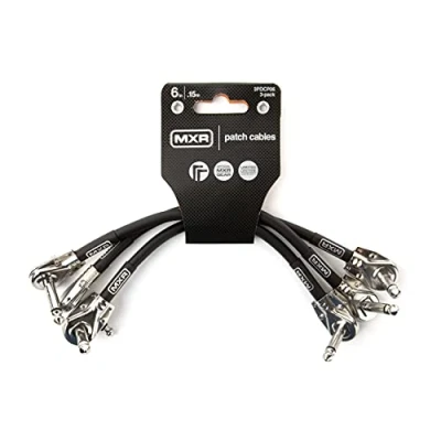 Immagine di JIM DUNLOP MXR Cavo di Patch, 6 pollici 15 cm Pacco da 3, Angolo Retto 1/4 pollice (3PDCP06)