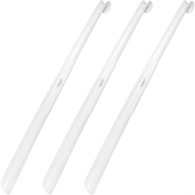 Immagine di biped Set di 3 calzascarpe extra lungo in plastica 65 cm con gancio z1557(bianco)