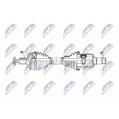 Immagine di NTY NPW ME 078 Albero motore / Semiasse Assale anteriore Dx 552
