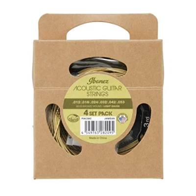 Immagine di Ibanez PIACS6C Multipack corde per Chitarra Acustica 6 light 4 Set Pack