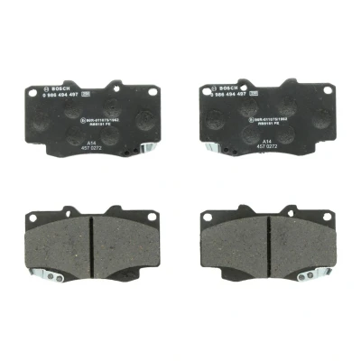 Immagine di BOSCH 0 986 494 497 Kit pastiglie freno Low Metallic con segnalatore acustico usura TOYOTA: HILUX 3 Pick up, Pritsche/Fahrgestell (KUN1, TGN3