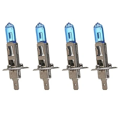 Immagine di Mintice 4 Pezzi H1 6000K Faro Alogeno Gas Xeno Lampada a Luce Bianco Lampadine 55W Auto Fendinebbia Sostituzione
