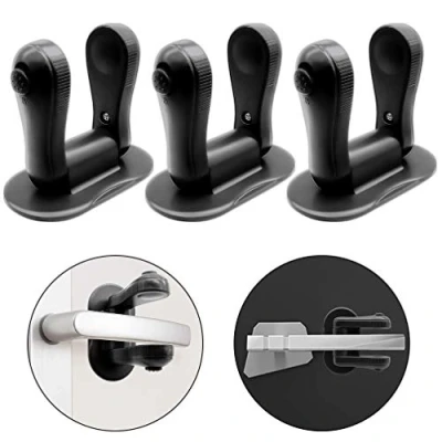 Immagine di Saconell Set di 3 serrature adesive per porte e porte, colore: Nero