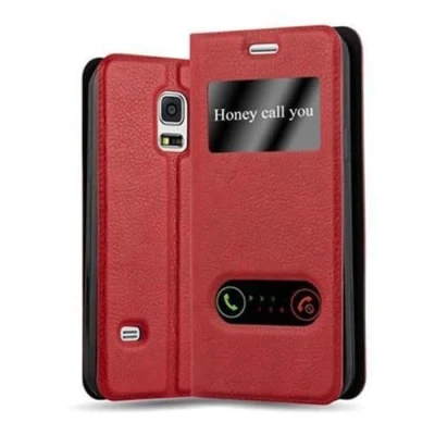 Immagine di Cadorabo Custodia Libro per Samsung Galaxy S5 / NEO in ROSSO ZAFFERANO con Funzione Stand e Chiusura Magnetica Portafoglio Cover Case Wallet Book Etui Protezione