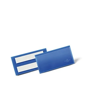 Immagine di Durable 175907 Tasca per etichette, autoadesiva Blu scuro (L x A P) 113 53 1.7 mm