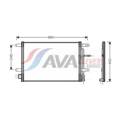 Immagine di PRASCO AI5238 Condensatore 18,0 15,2 Alluminio 560 R 134a AUDI: A4 B6 Avant, B7 Sedan