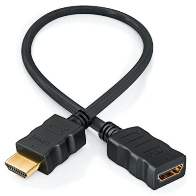 Immagine di deleyCON 0,5m HDMI Extension Cable Compatibile con 2.0a/b/1.4a UHD 4K HDR 3D 1080p 2160p ARC Alta Velocità Ethernet