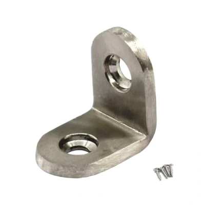 Immagine di Staffe angolari per connettori (spessore 3 mm), in acciaio inox, a forma di L, con viti, 30 pezzi, 20 x mm