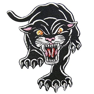 Immagine di The roaring Animal patch ricamato applique toppa termoadesiva Carnivorous Panther