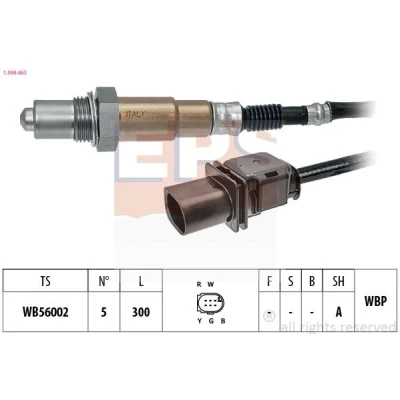 Immagine di EPS 1.998.463 Sonda lambda riscaldato, planare, a banda larga, Filettatura prelubrificata 5 PEUGEOT: 208 I Hatchback, 207 Hatchback