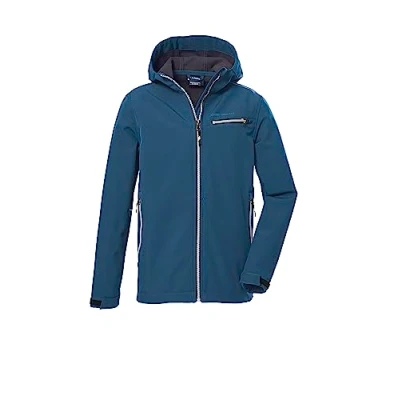Immagine di killtec Ragazzi La giacca softshell con cappuccio/giacca outdoor è idrorepellente KOW 157 BYS SFTSHLL JCKT, dark ocean, 152, 40913 000