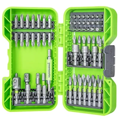 Immagine di Greenworks bit di avvitamento duri (set completo da 70 pezzi con pick and click adatti a tutti gli avvitatori batteria)