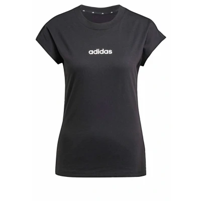 Immagine di adidas Donna Essentials Linear Cotton T Shirt, Black/White, M