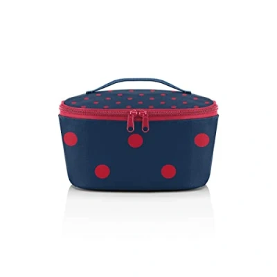 Immagine di reisenthel coolerbag S pocket Borsa Termica Realizzata con Bottiglie in PET Riciclate, Adatta per Spesa o Pranzo e Snack Viaggio, Tessuto Idrorepellente, 2,5 L, Nero, Couleur:mixed red dots