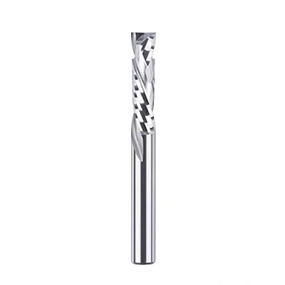 Immagine di SpeTool Frese per Legno Gambo 8mm a Spirale Fresa Elicoidale Compressione Lunghezza di Taglio 32mm HRC55 Canali Scanalatura Up&amp;Down CNC in Metallo duro Molatura Incisione su